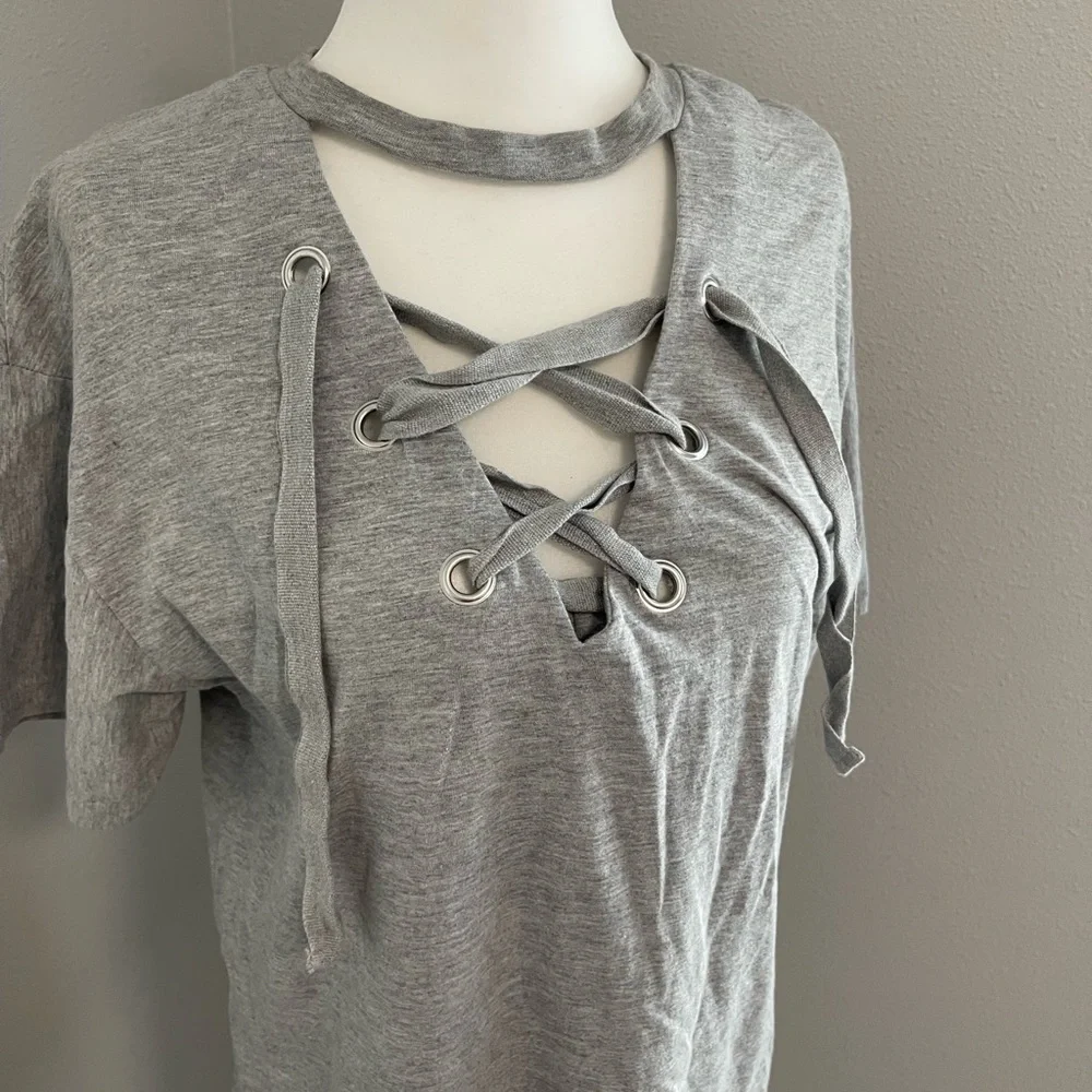 3/$20 Topshop Gray Tunic - Picture 2 of 4